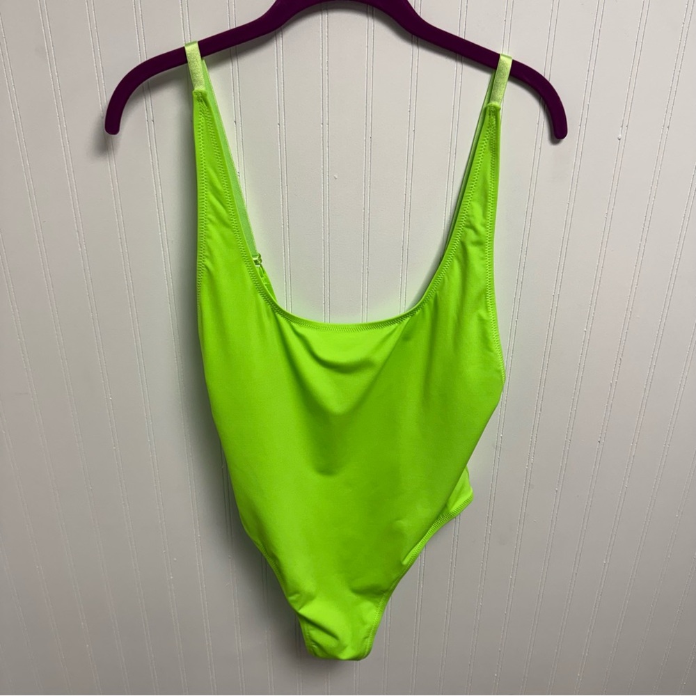 Skims NWT Recycled Swim Scoop Neck Onepiece Neon Green XL